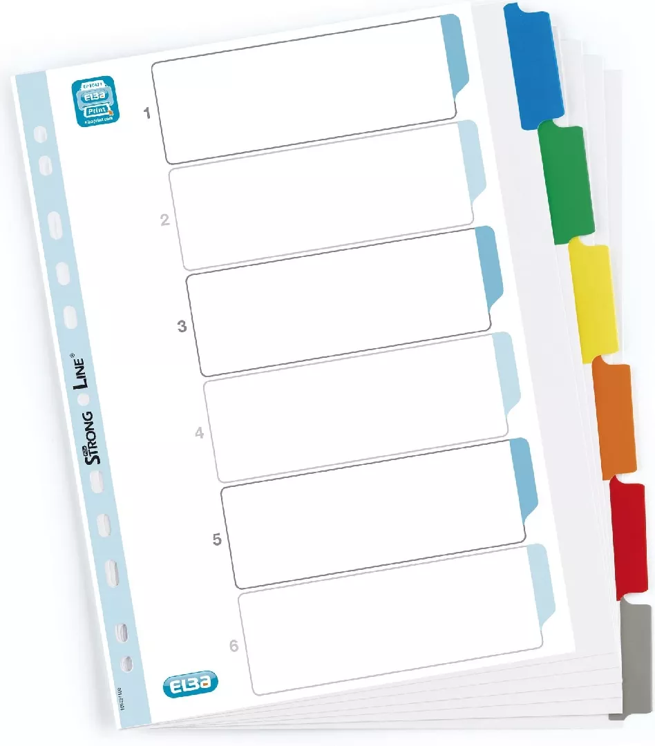 Elba Elba cardboard dividers A4+ mylar
