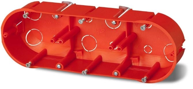 Elektro-Plast Puszka podtynkowa karton-gips PK-3x60 pomarańczowa