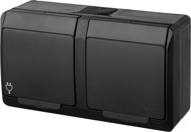 Elektro-Plast HERMES IP44 gniazdo natynkowe podwójne