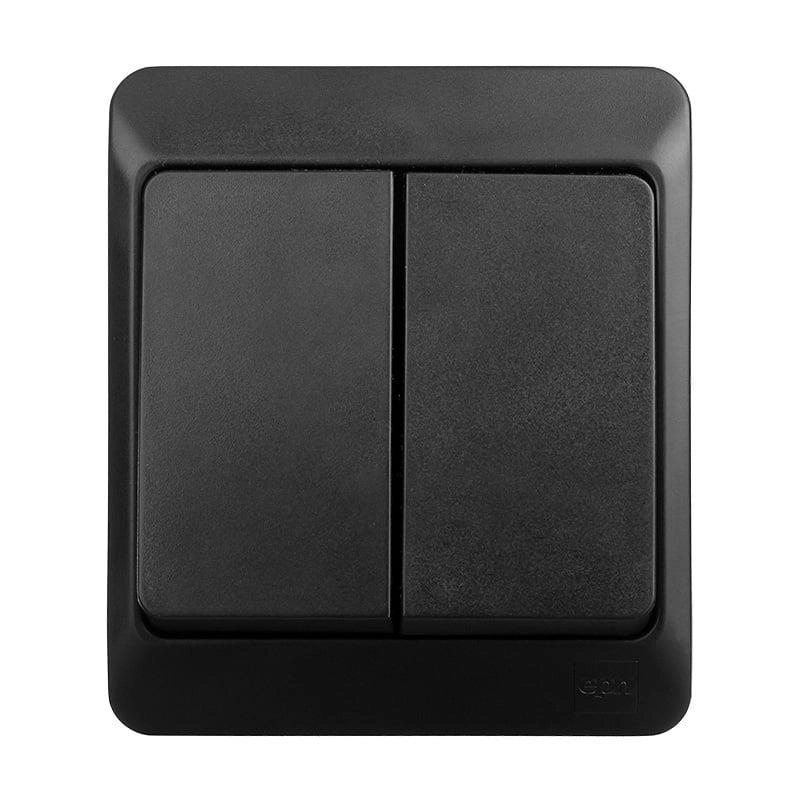 Elektro-Plast HERMES surface-mounted candlestick switch black