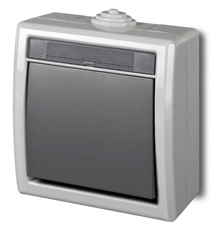 Elektro-Plast Aquant surface-mounted switch  gray bell