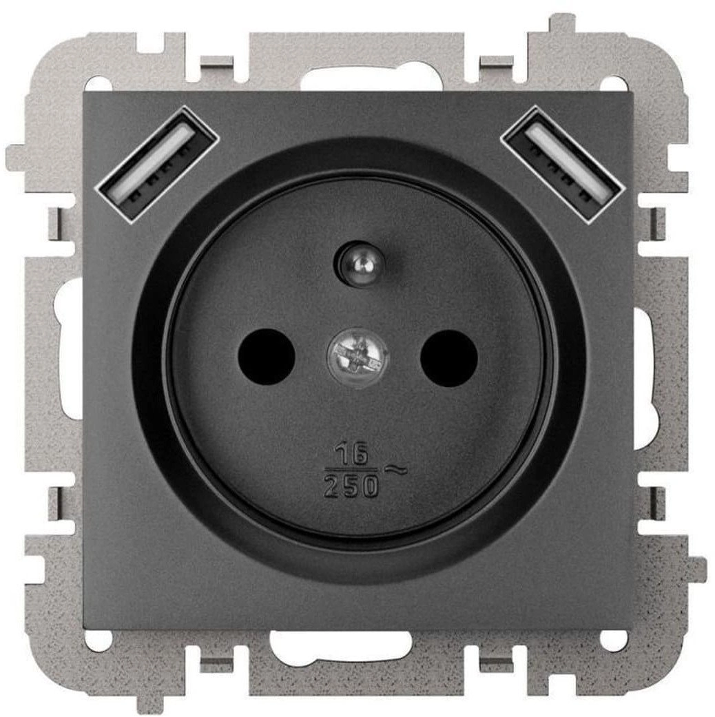 SANTRA socket 2P+Z 2xUSB Power supply