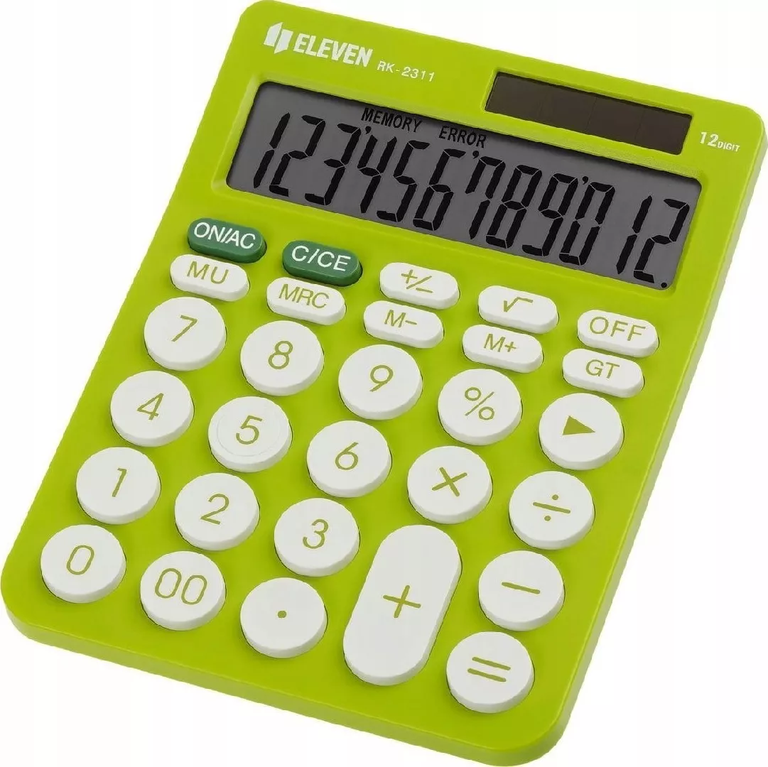 Eleven ELEVEN calculator Green color office