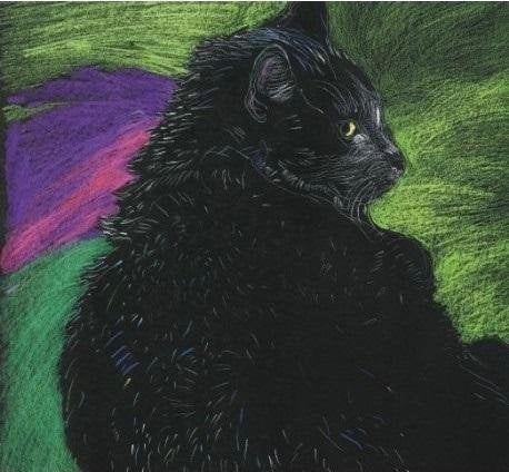 Notebook. Green cat in 2023 542074