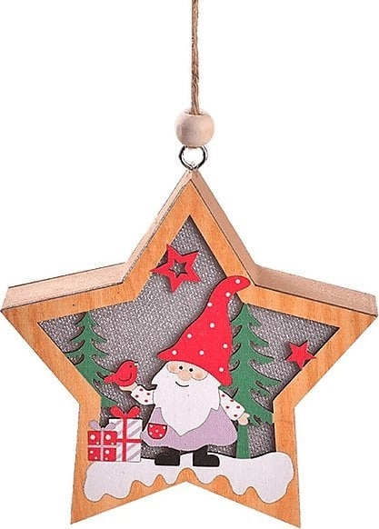 Wooden Christmas Lamp Gnome and a