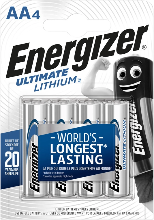 Litija baterija FR6 (AA) 1.5V 3100mAh ENERGIZER 4gab blisterī