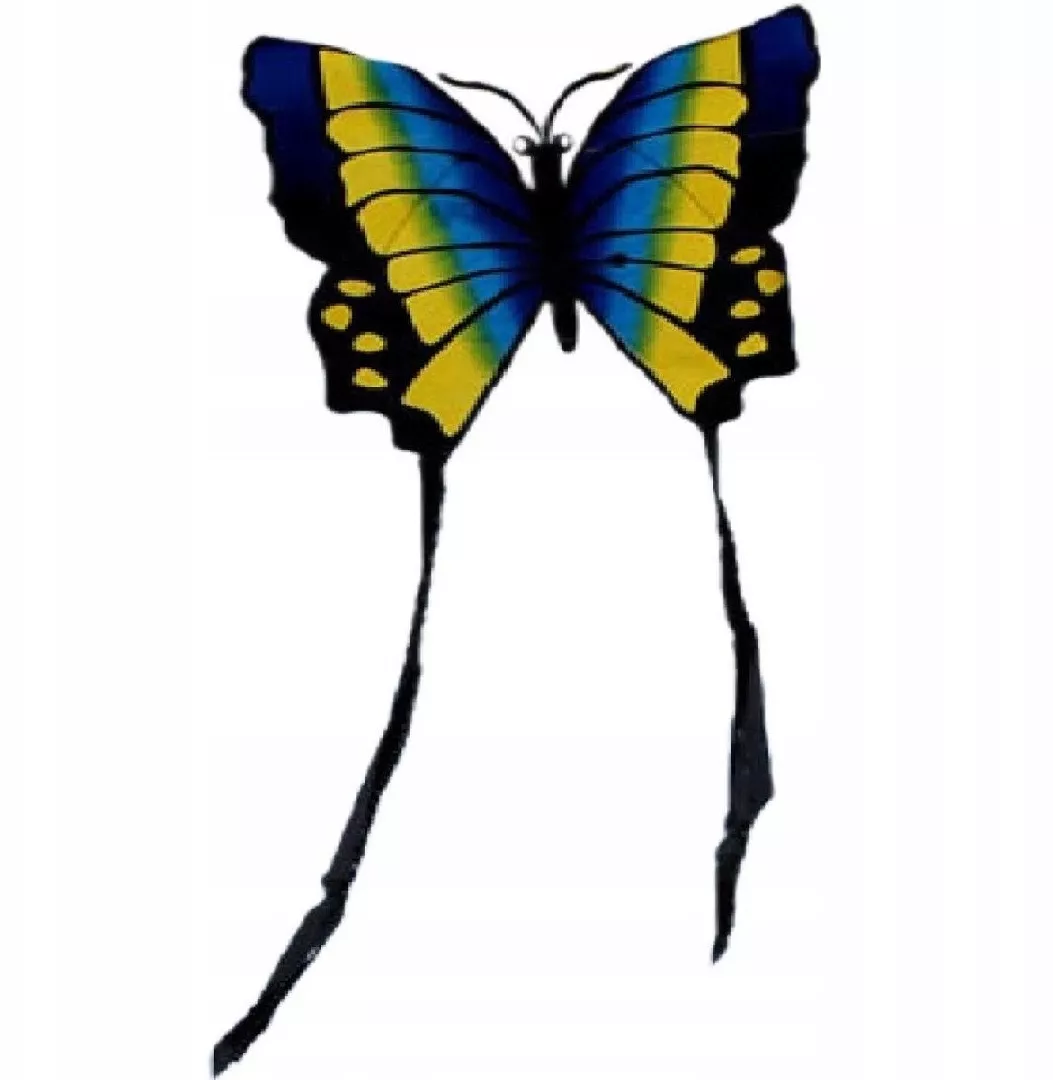 BUTTERFLY KITE 88x78CM BLUE YELLOW ENERO