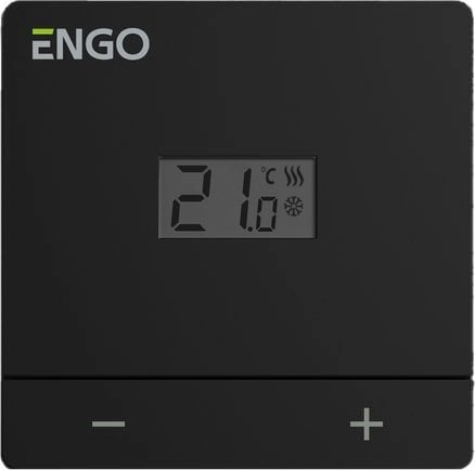 Engo Przewodowy regulator temperatury  czarny zasilanie
