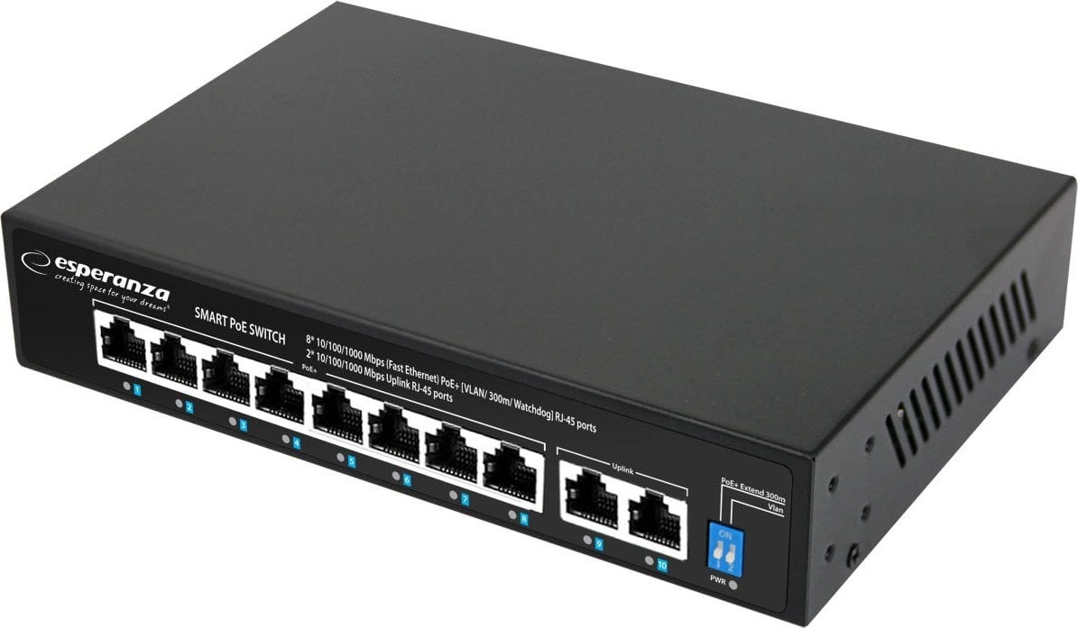 Esperanza ENS108 switch 10-port poe 10/100/1000