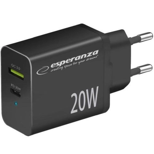 Esperanza EZC105K charger 1x USB-A 1x