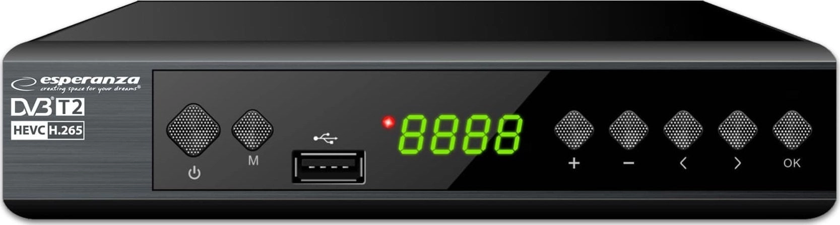 Tuner cyfrowy DVB-T2 H.265/HEVC Esperanza