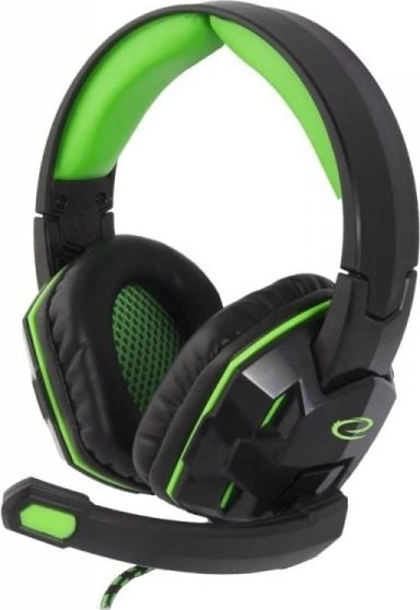 Esperanza EGH380 Head-band Black Green EGH380