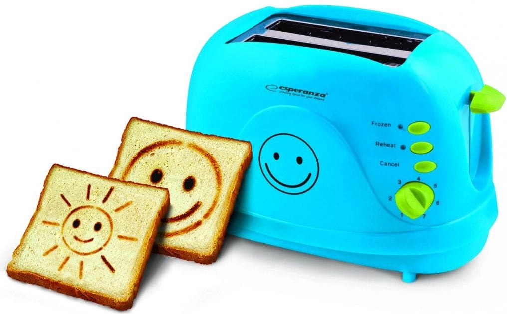 Toster Esperanza Smiley Niebieski (EKT003B) 5901299930298