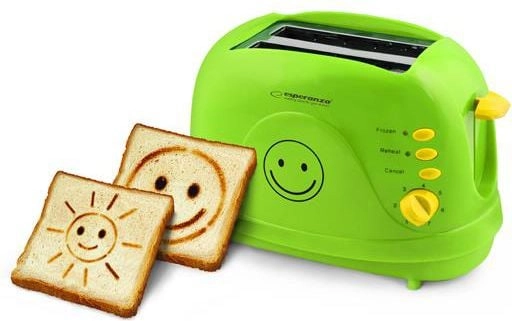 TOASTER SMILEY GREEN EKT003