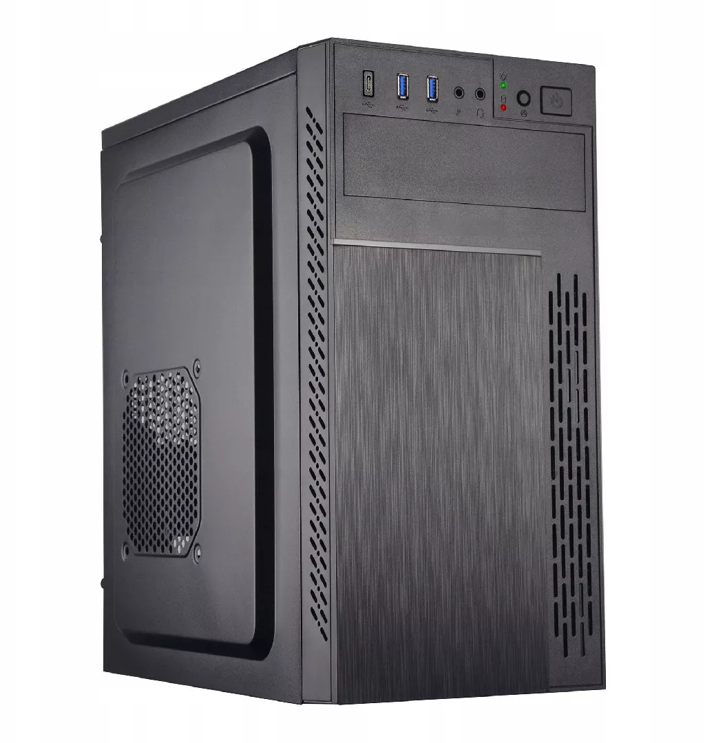 EUROCASE futrālis ML M6-505B, Midi Tower, 1xUSB-C, 2x USB 3.0, 2x audio, bez barošanas avota