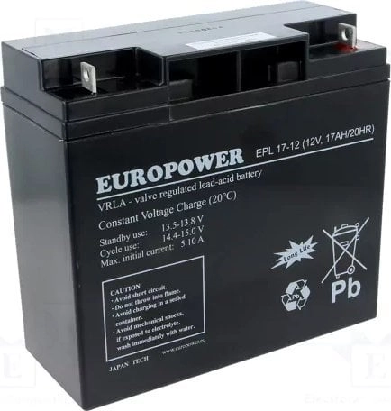 Maintenance-free AGM battery 17Ah 12V Europower