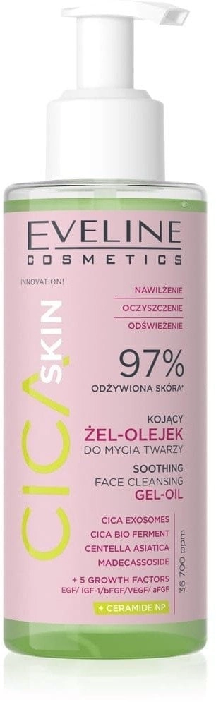 EVELINE_Cica Skin soothing facial cleansing gel-oil