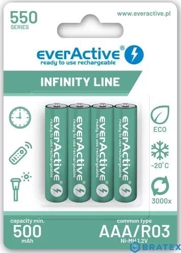 EverActive Akumulatory R03/AAA 550 mAH blister
