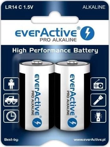 Zestaw baterii alkaliczne everActive EVLR14-PRO (x