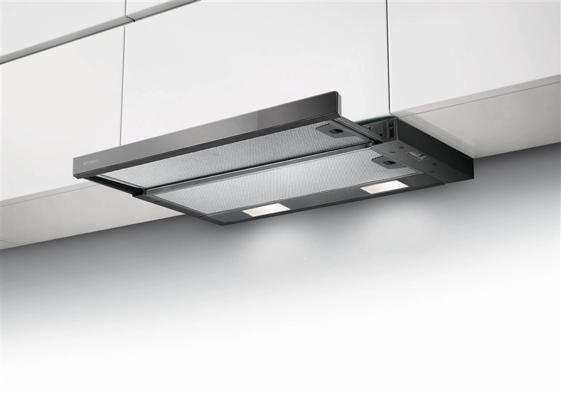 COOKER HOOD FLEXA NG GLASS BK