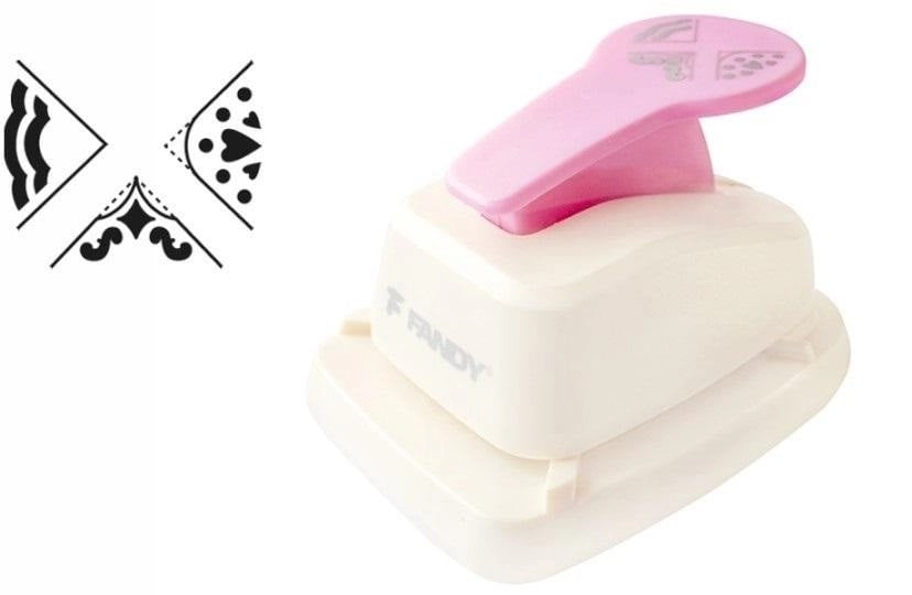 Decorative corner punch 3in1 heart MIX