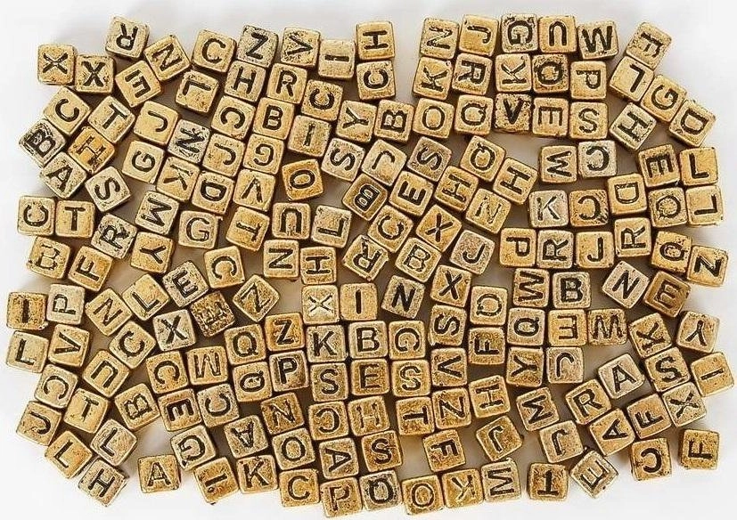 FANDY Koraliki ABC - Złote literki