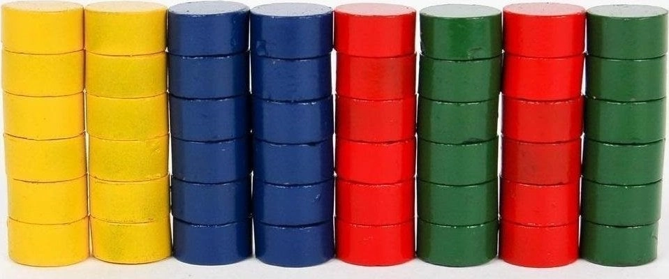 Magnets 10 mm 48 pcs. colorful