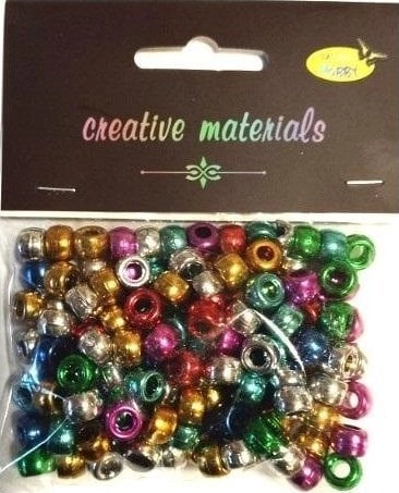 Metal beads 6mm 36g 150pcs MIX