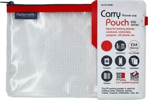 Zipper bag 24x17cm Mesh Eva red
