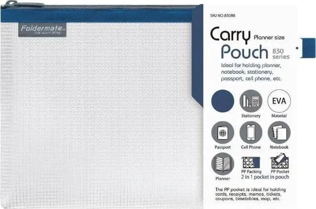 Zipper bag 24x17cm Mesh Eva blue
