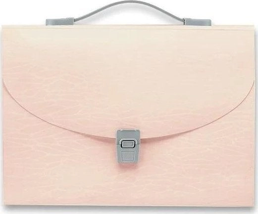 Accordion folder with a pastel pink