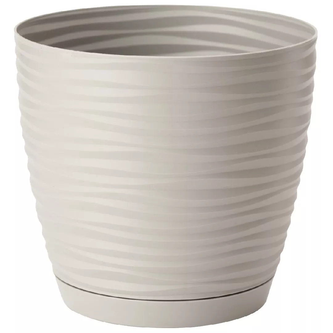 Puķu pods SAHARA ar paliktni 17cm
