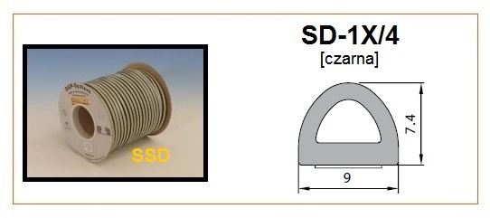 Fagum-Stomil Self-adhesive seal rubber black (SADSDG-00112-100)