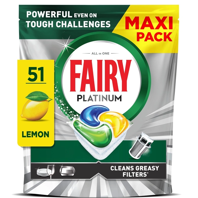 Automatic dishwasher capsules FAIRY Platinum Lemon