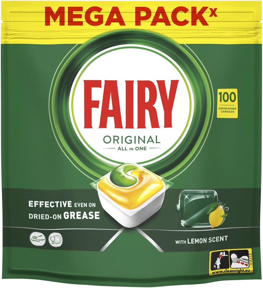 FAIRY Original Dishwashing Capsules 100 gab