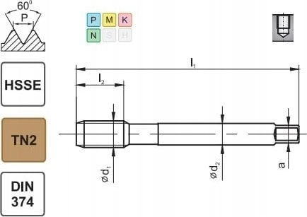 Fanar GWINTOWNIK M18x1 5 DIN-374C R40