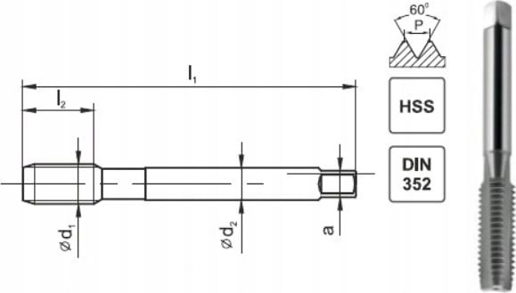 Fanar GWINTOWNIK M 7 NGMM/1 DIN-352D