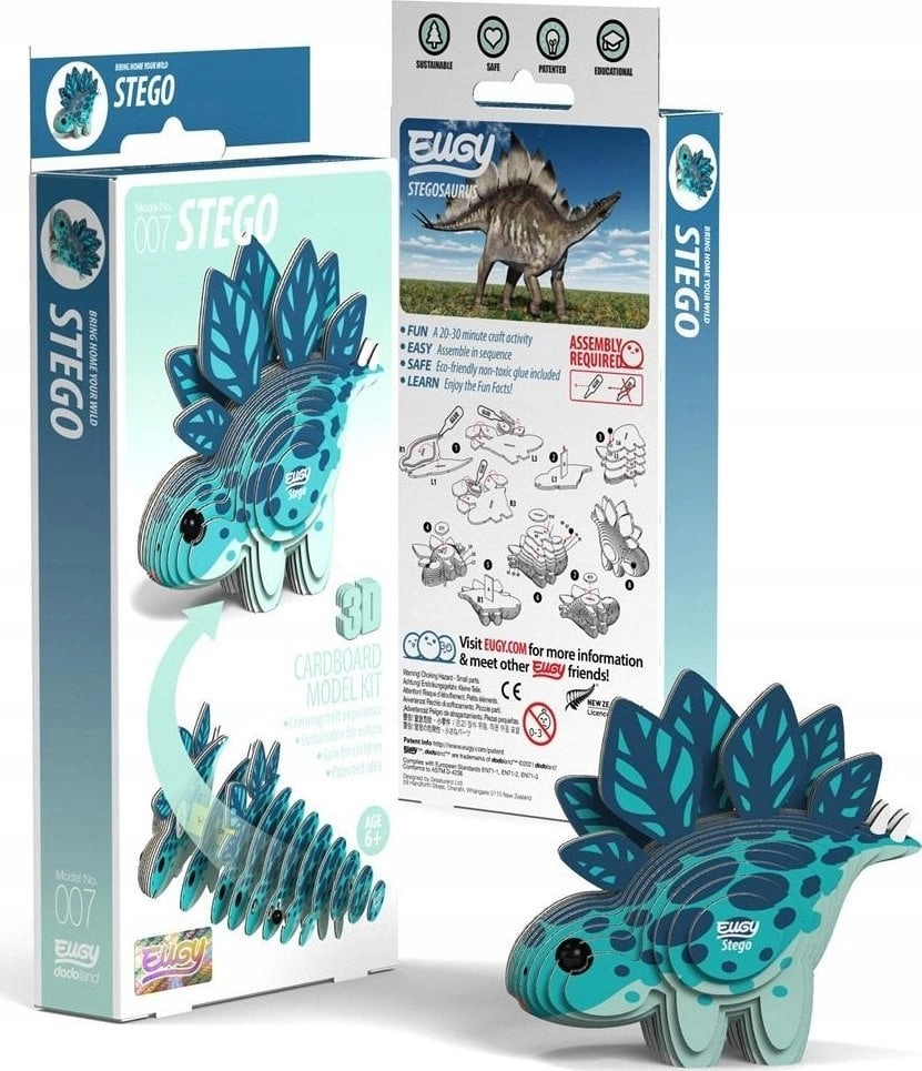 Dinosaur Stego Eugy. Eco 3D Puzzle