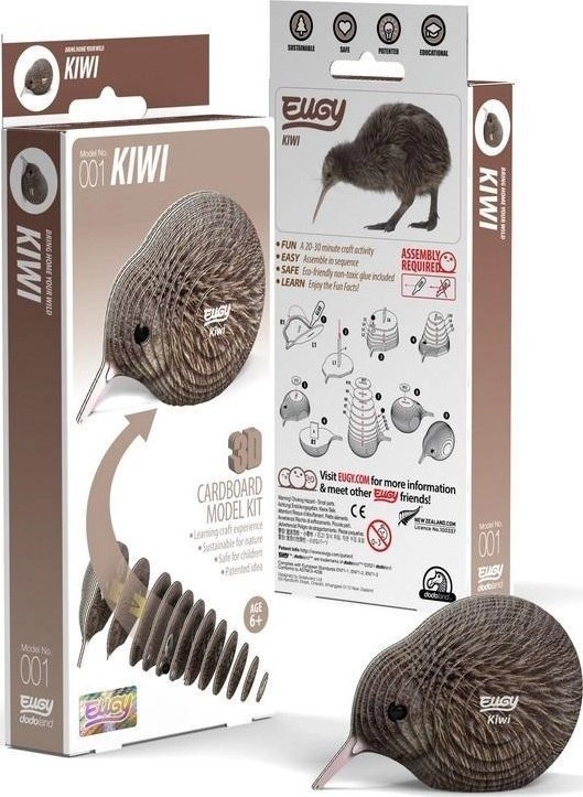 Kiwi Eugy bird. Eco 3D Puzzle