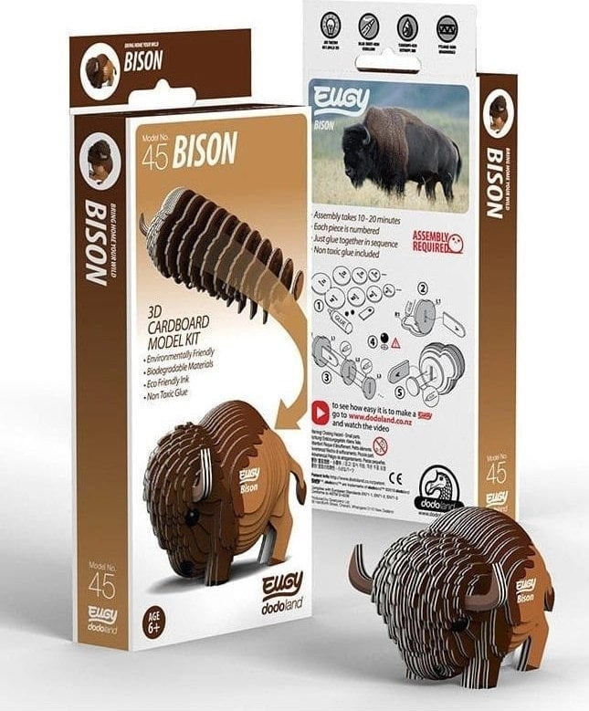 Eugy the bison. Eco 3D Puzzle