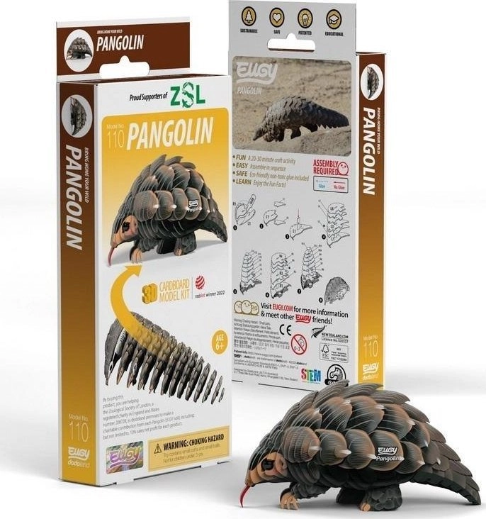 Eugy pangolin. Eco 3D Puzzle 9421036940312