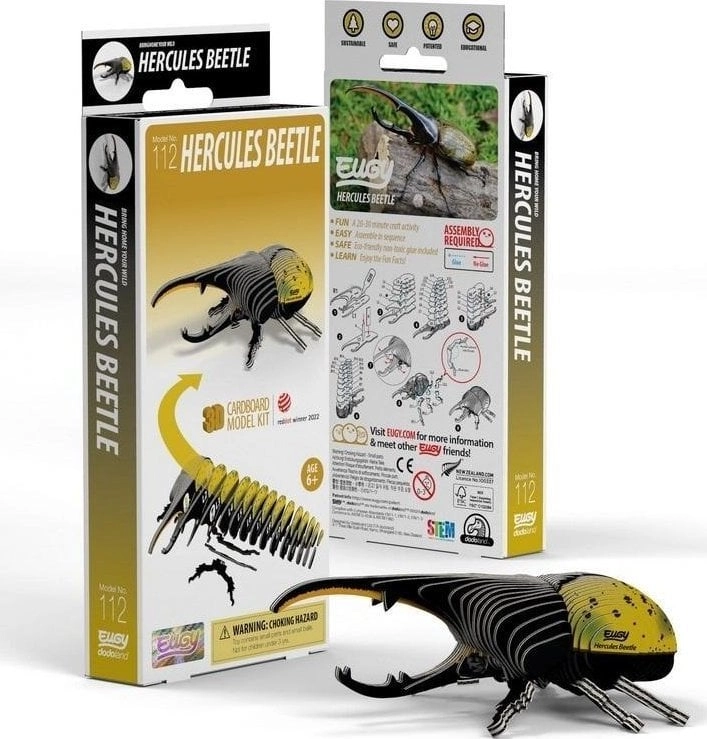 Hercules Eugy beetle. Eco 3D Puzzle