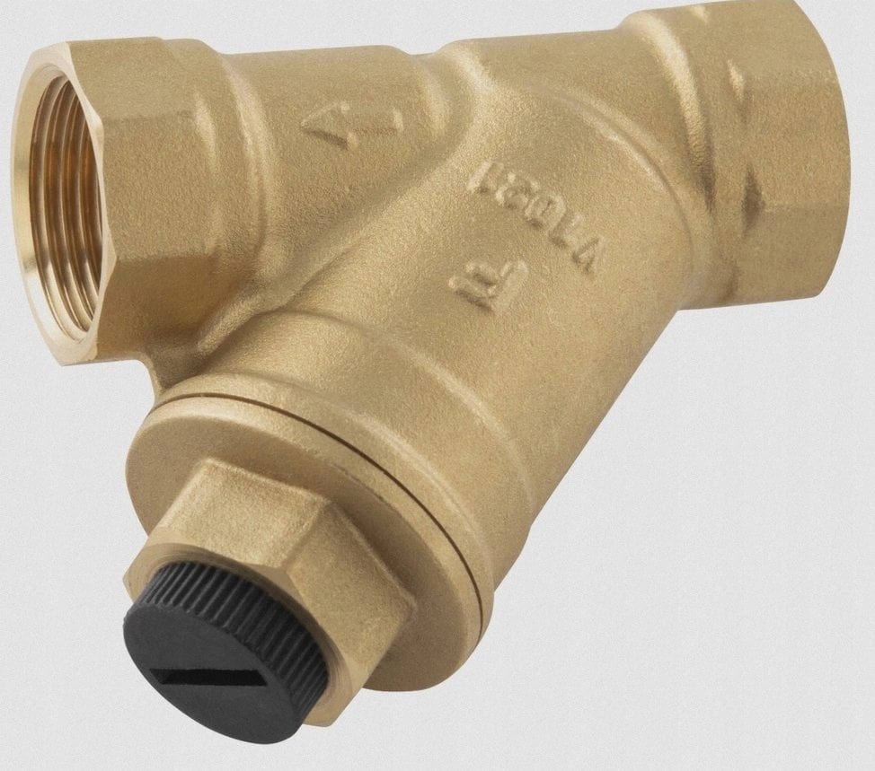 Angled mesh filter with magnet screw-on