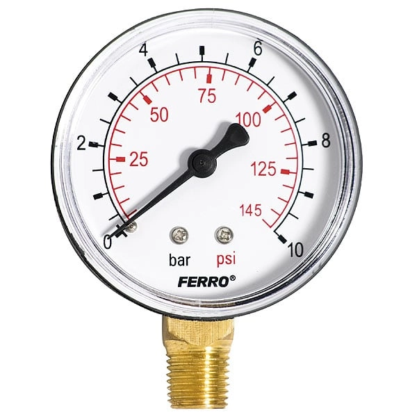 Ferro Manometr 63mm przyłącze 1/4" boczne