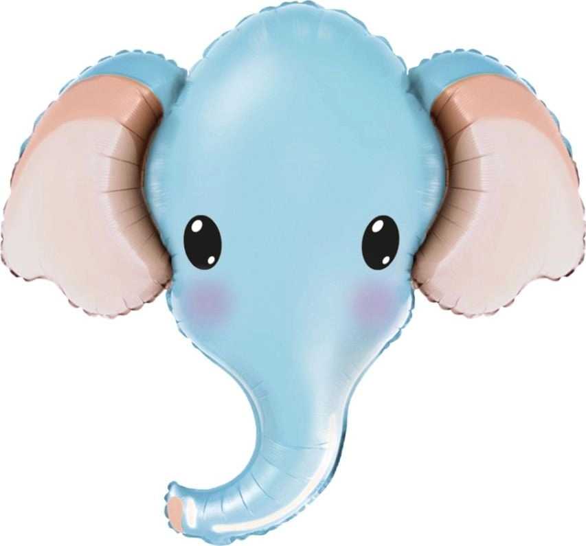 Foil balloon 24" FX Elephant blue