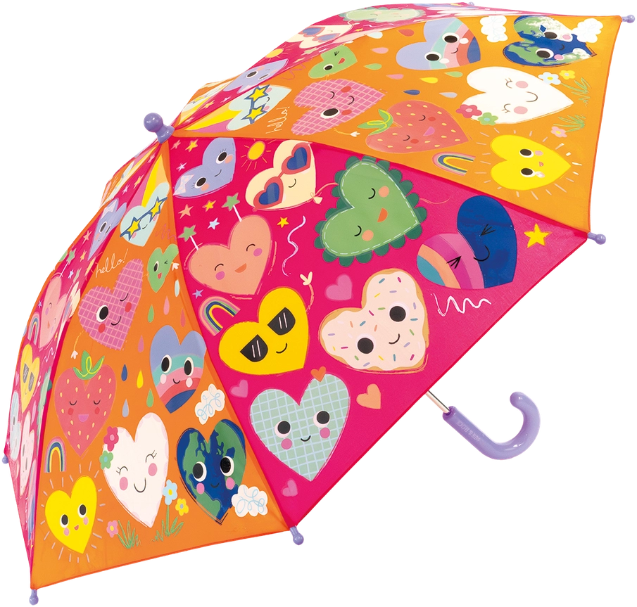 Hearts Children`s Color Changing Magic Umbrella