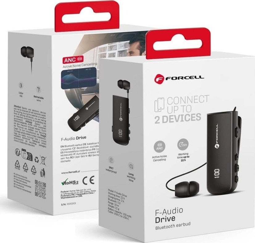 ForCell FORCELL F-AUDIO austiņas bezvadu / bluetooth Drive EarBud