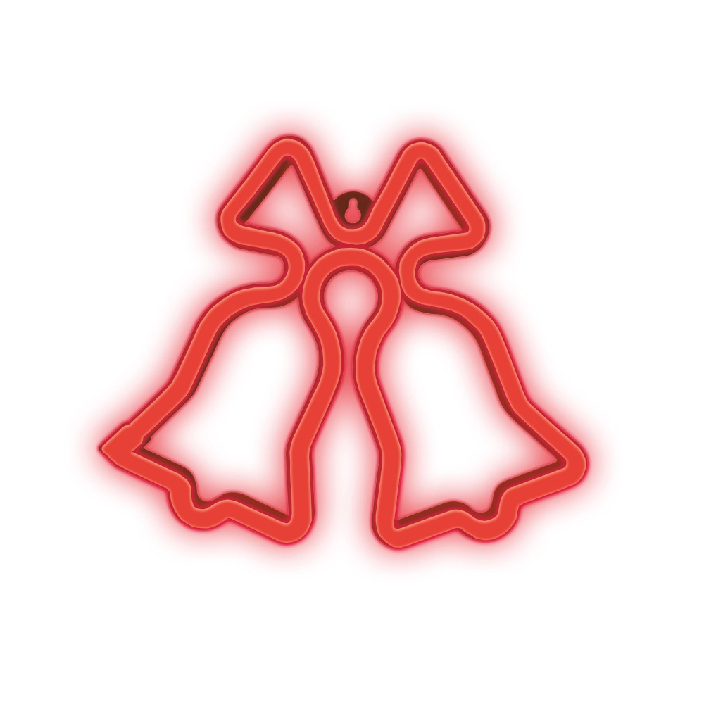 Neon LED CHRISTMAS BELLS red FLNE17