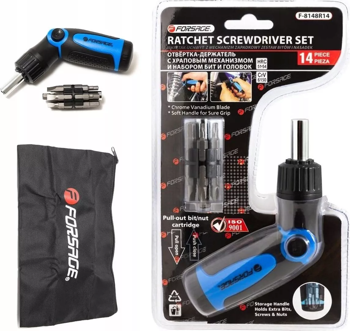Forsage Replacement screwdriver with 14-piece CrV6150