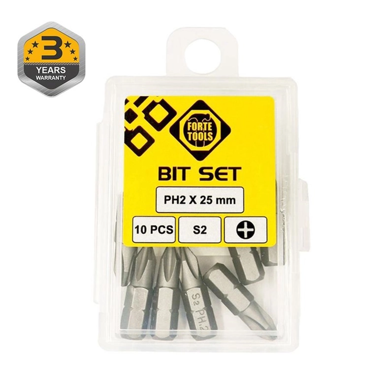 SCREWDRIVER BIT PH2X25MM 10PCS 14966600 BT10-25PH2